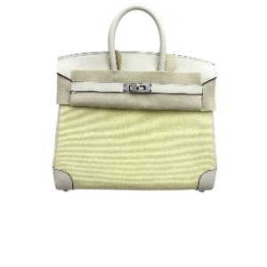 Hermès Birkin Bicolor 25 Jaune Poussin 1Z, Nata I2 Swift, Toile 2023 B