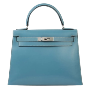 Hermès Kelly Sellier 28 Blue Jean  75 Box 2001 E
