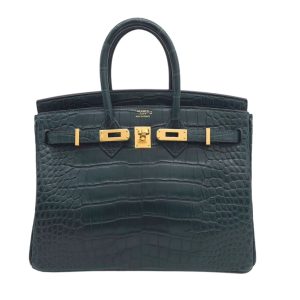 Hermès Birkin  25 Vert Cypres 6O Alligator Matt 2022 U