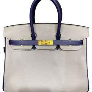 Hermès Birkin Bicolor 30 Blue de Prusse  7P, Gris Pearl 80 Togo 2018 C