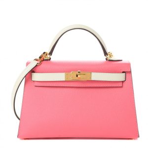 Hermès Kelly HSS & Sellier 20 Craie  10, Rose Azalee 8W Epsom 2020 Y