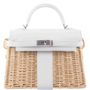 Hermès Kelly  20 White 01 Osier, Swift 2021 D