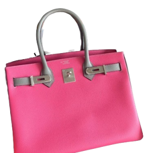 Hermès Birkin Bicolor & HSS 30 Gris Mouette 4Z, Rose Azalee 8W Epsom 2017 A