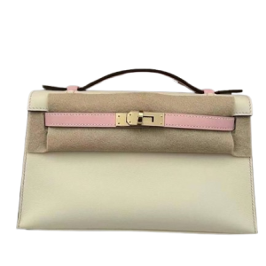 Hermès Kelly Pochette & Bicolor Nata I2, Rose Sakura 3Q Swift 2024 W