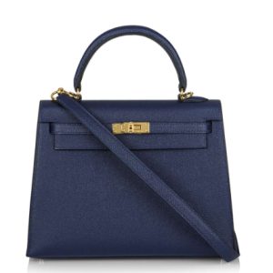 Hermès Kelly Sellier 25 Blue Saphir T7 Epsom 2022 U