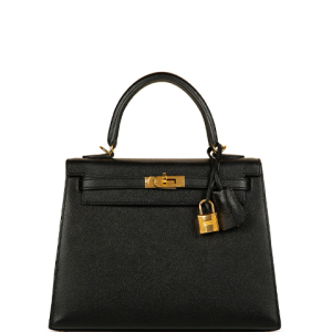 Hermès Kelly Sellier 25 Black 89 Epsom 2019 D