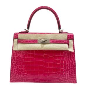 Hermès Kelly  25 Rose Mexico 0D Alligator Shiny 2022 Z