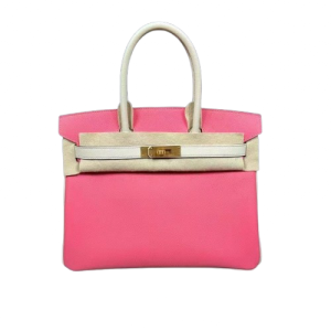Hermès Birkin Bicolor & HSS 30 Craie  10, Rose Azalee 8W Epsom 2021 Z