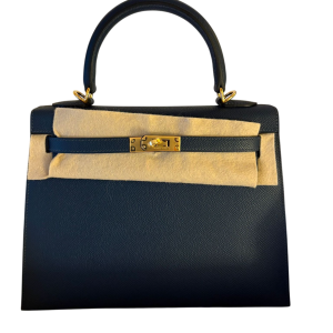 Hermès Kelly Sellier 25 Blue de Prusse  7P Epsom 2024 W