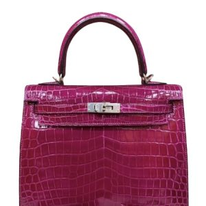 Hermès Kelly  25 Rose Poupre L3 Niloticus Crocodile Shiny 2020 Y