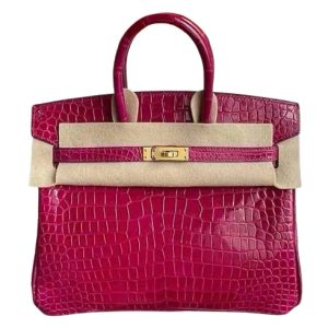 Hermès Birkin  25 Rose Scheherazade J5 Alligator Shiny 2020 Y