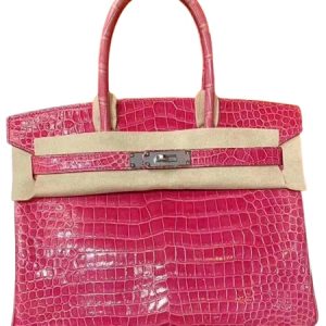 Hermès Birkin  30 Fuchsia Pink 5J Niloticus Crocodile Shiny 2016 X