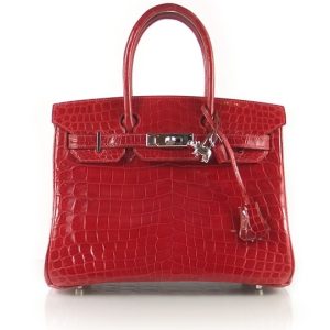 Hermès Birkin  30 Braise 95 Niloticus Crocodile Shiny 2013 Q