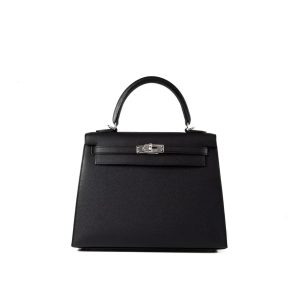 Hermès Kelly Sellier 25 Black 89 Epsom 2025 K