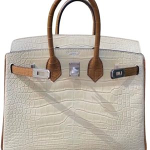 Hermès Birkin Bicolor & HSS 25 Kraft 2H, Vanille Y1 Alligator Matt 2023 B