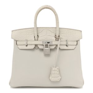 Hermès Birkin Touch 25 Beton 8L Togo, Alligator Matt 2022 U