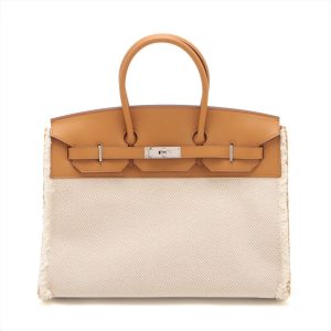 Hermès Birkin Fray Fray 35 Sesame 2S Twill H, Swift 2021 Z