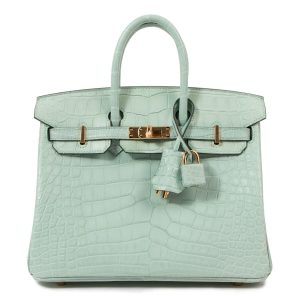 Hermès Birkin  25 Vert d'eau 6J Alligator Matt 2023 B