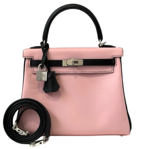 Hermès Kelly Bicolor & HSS 25 Black 89, Rose Sakura 3Q Swift 2023 B