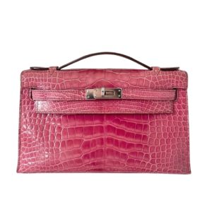 Hermès Kelly Pochette & Sellier Fuchsia Pink 5J Alligator Matt 2008 L