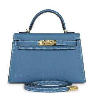 Hermès Kelly Sellier 20 Blue Jean  75 Epsom 2024 W