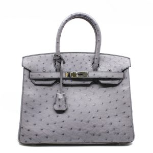 Hermès Birkin  30 Gris Agate 82 Ostrich 2012 P