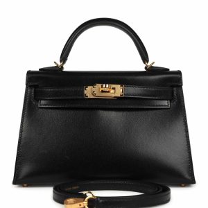Hermès Kelly Sellier 20 Black 89 Box 2023 B