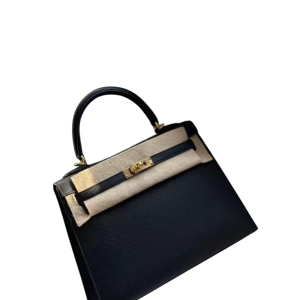 Hermès Kelly Sellier 25 Black 89 Epsom 2023 B