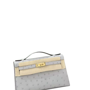 Hermès Kelly Pochette N/A Blue Glacier 8U Ostrich 2022 U