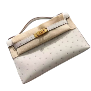 Hermès Kelly Pochette N/A Blue Glacier 8U Ostrich 2023 B