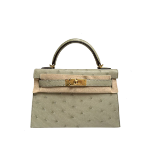 Hermès Kelly  20 Sauge Q1 Ostrich 2022 U