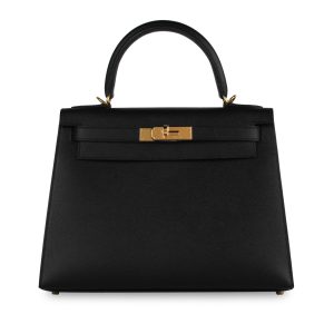 Hermès Kelly Sellier 28 Black 89 Epsom 2024 W