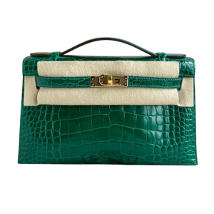 Hermès Kelly Pochette N/A Vert Emerald 6Q Alligator Shiny 2021 Z