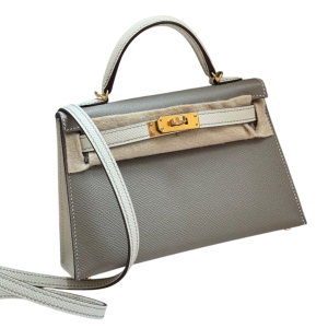 Hermès Kelly Sellier 20 Craie  10, Gris Tourterelle 81 Epsom 2024 W