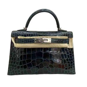 Hermès Kelly Sellier 20 Vert Rousseau V0 Alligator Matt 2020 Y