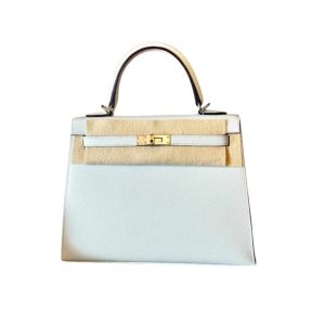 Hermès Kelly Sellier 25 Gris Platine N4 Epsom 2024 W