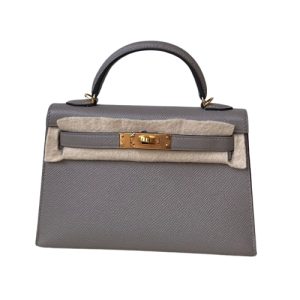 Hermès Kelly Sellier 20 Gris Asphalt M8 Epsom 2020 Y