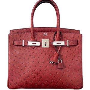 Hermès Birkin  30 Rouge H 55 Ostrich 2003 G