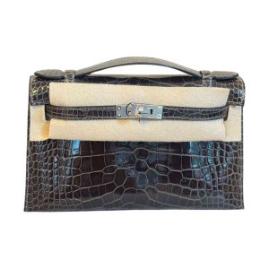 Hermès Kelly HSS & Pochette & Verso Graphite 88, Gris Pearl 80 Alligator Shiny 2024 W