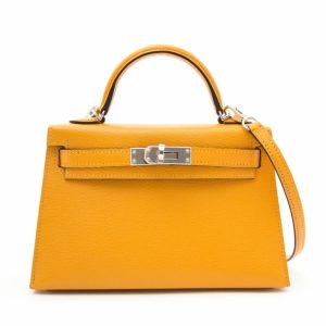 Hermès Kelly Sellier 20 Moutarde 9U Chevre Myzore 2024 W