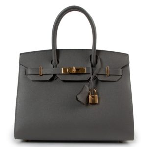 Hermès Birkin Sellier 30 Gris Meyer 0L Epsom 2022 U