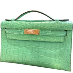Hermès Kelly Pochette Vert Comics 0Z Alligator Matt 2023 B