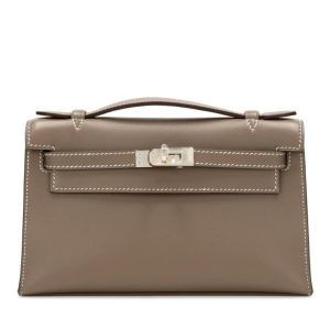 Hermès Kelly Pochette Etoupe  18 Swift 2024 W