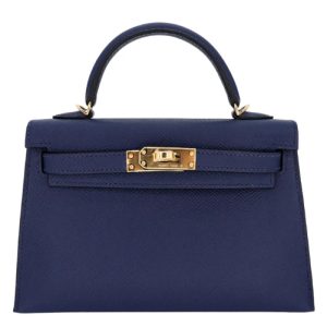 Hermès Kelly Sellier 25 Navy 7U Epsom 2024 W