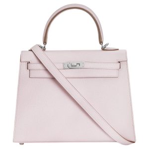Hermès Kelly Sellier 25 Mauve Pale 09 Epsom 2023 B