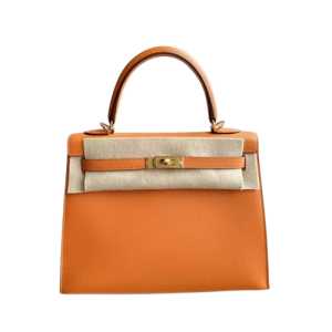 Hermès Kelly Sellier 25 Apricot I9 Epsom 2018 C