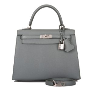 Hermès Kelly Sellier 25 Vert Amande 63 Epsom 2021 Z