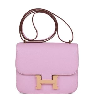 Hermès Constance  18 Mauve Sylvestre X9 Chevre Myzore 2021 Z