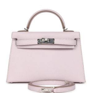 Hermès Kelly Sellier 20 Mauve Pale 09 Epsom 2023 B