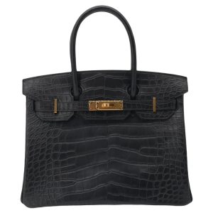 Hermès Birkin  30 Black 89 Alligator Matt 2017 A